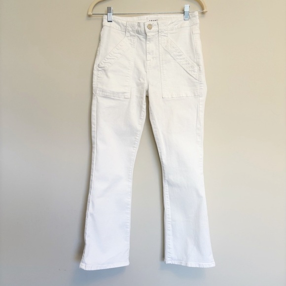 Frame Denim Le Crop Mini Boot Jeans in Blanc size 26 - Picture 1 of 13